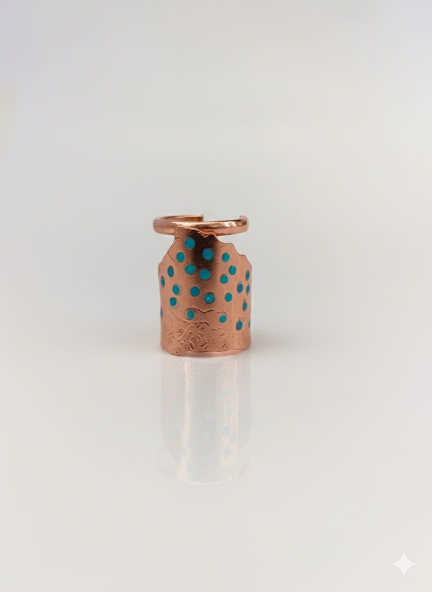 Anillo Puntos Turquesa